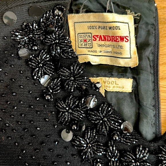 Stunning Vintage St. Andrews Black Dress - Picture 3 of 3